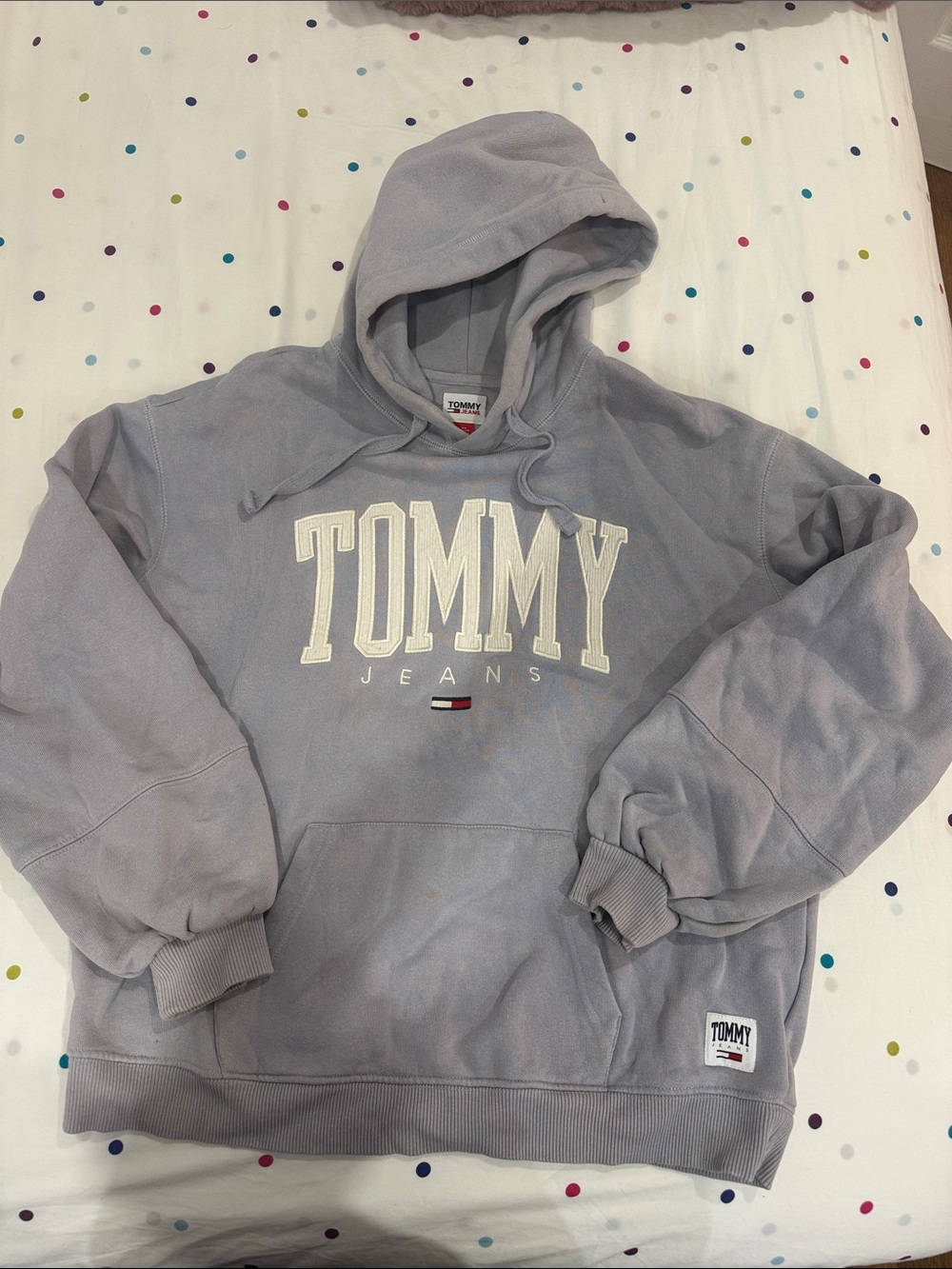 Tommy Hilfiger Women’s oversized Hoodie with Embroidered Logo - violet XS